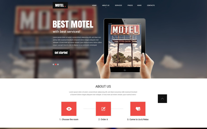 Motell responsiv webbplats mall