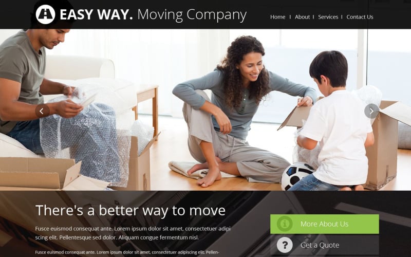 Moving Company Website Template #52496 TemplateMonster