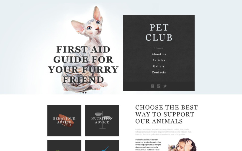 Plantilla Muse de Animales y Mascotas