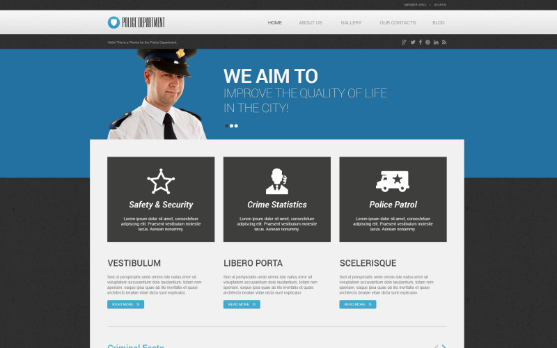 Polismottagande WordPress-tema