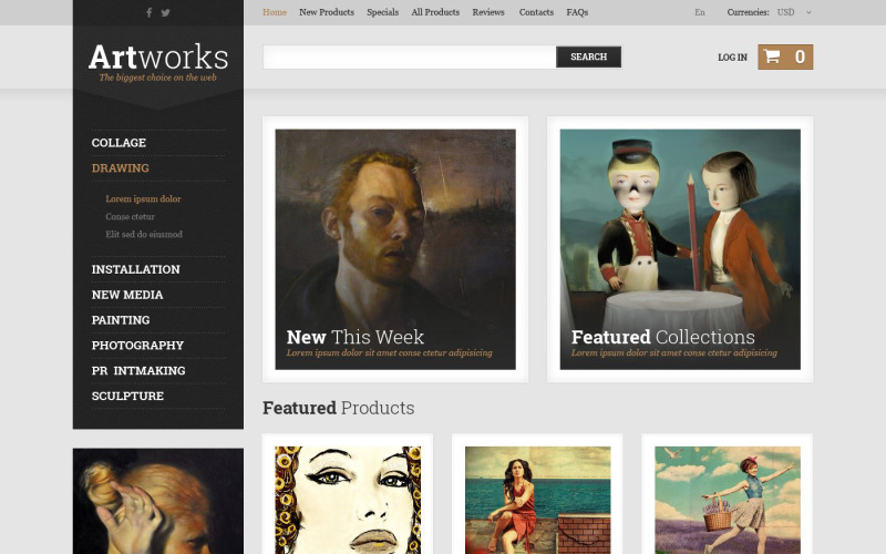 Sanat Mağazası ZenCart Şablonu