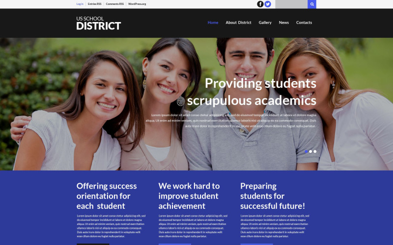 школьное обучение wordpress тема