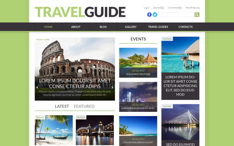 Světový portál módních zpráv WordPress téma