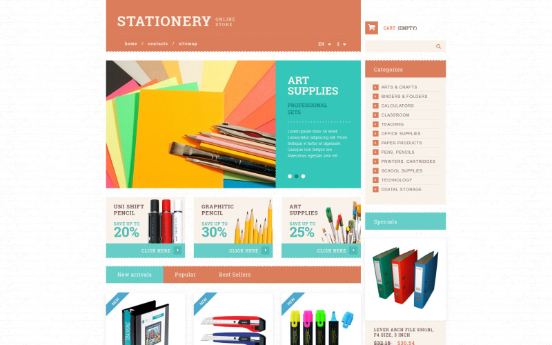 Thème PrestaShop Papeterie et Papier