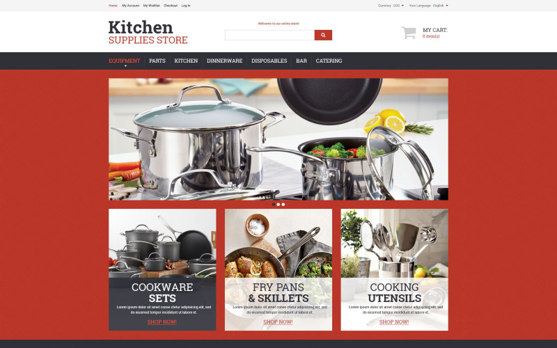 Utensilios de cocina Tema Magento