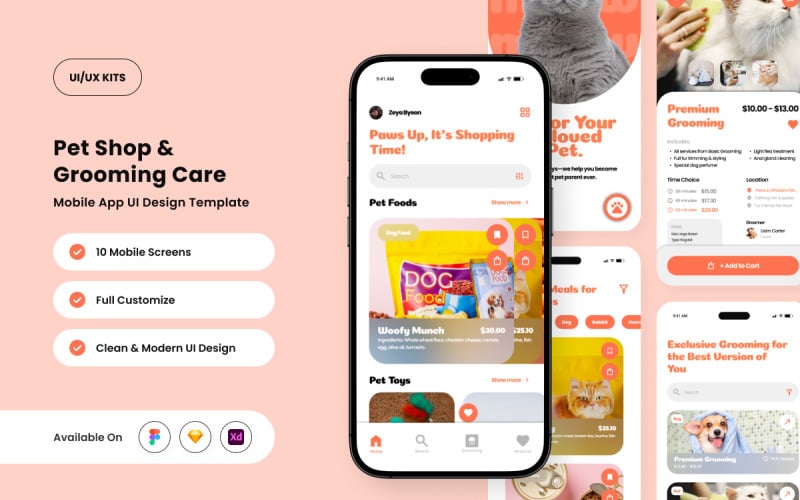 Faunix – Evcil Hayvan Sağlığı ve Bakımı Uygulaması Tasarım Şablonu