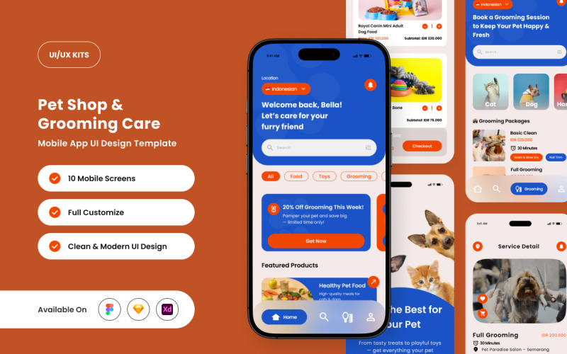 FurNest – Шаблон дизайну застосунку для зоомагазину
