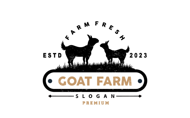 Goat logo Goat Farm Design V2 #524780 - TemplateMonster