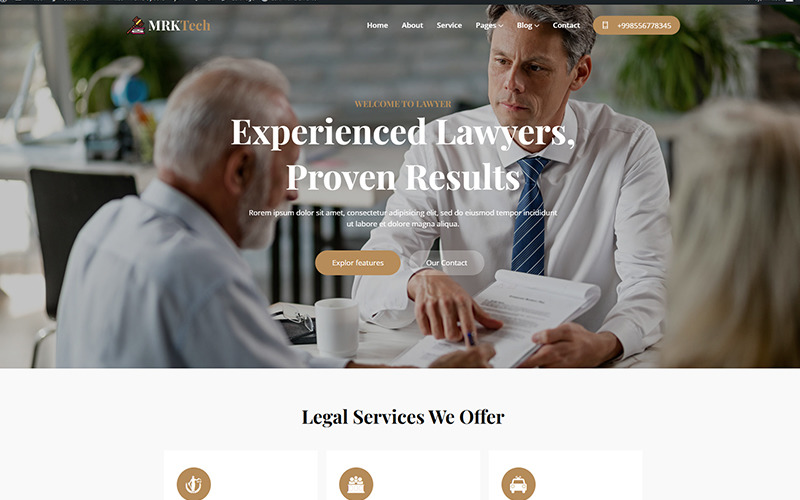 Mrktech – WordPress-Theme für Rechtsanwälte und Anwälte
