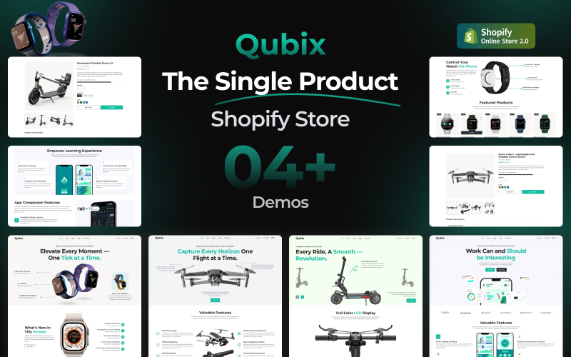 Qubix - багатоцільова тема Shopify для одного продукту
