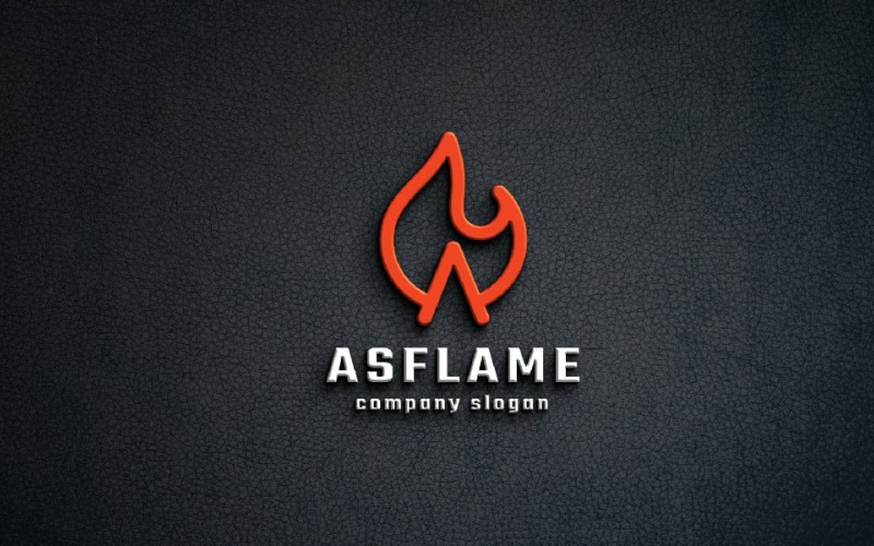 Asflame Letter A Logo Sjabloon
