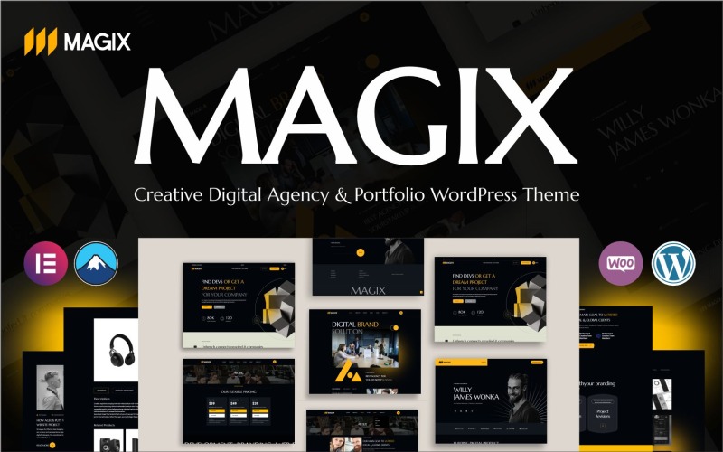Magix – Šablona WordPress pro kreativní digitální agenturu a portfolio