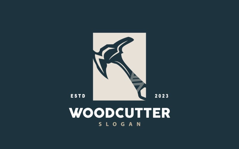 Outil de coupe de bois avec logo Ax noir V11