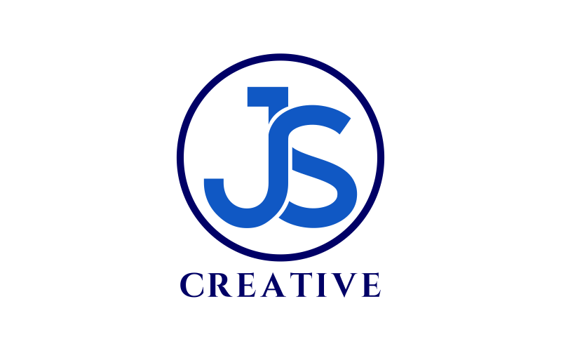 Logotipo de design criativo de letras JS