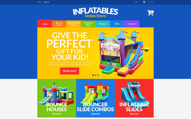 цель inflatables virtuemart шаблон