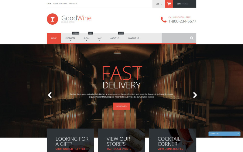 отличная винная тема shopify