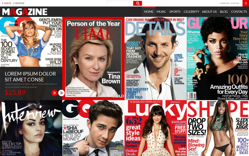 журналы магазин virtuemart шаблон