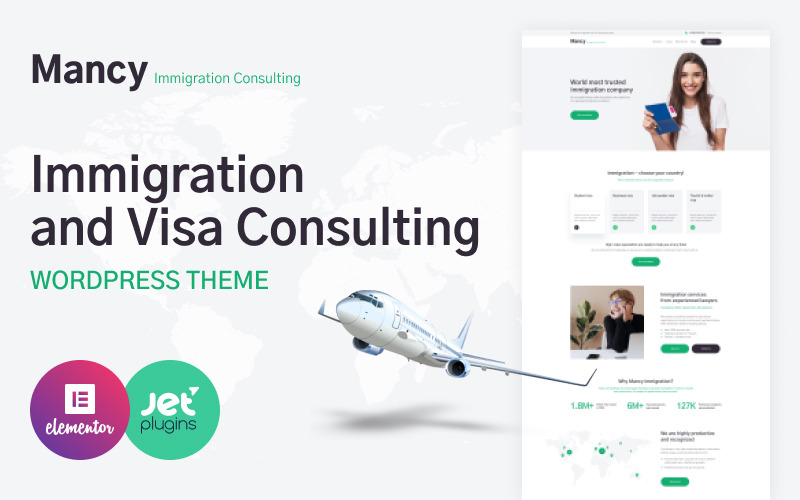 Mancy - Immigration and Visa Consulting WordPress Theme