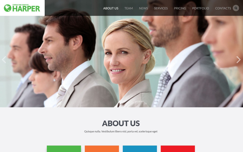 Modello di sito Web per agenzia di consulenza aziendale
