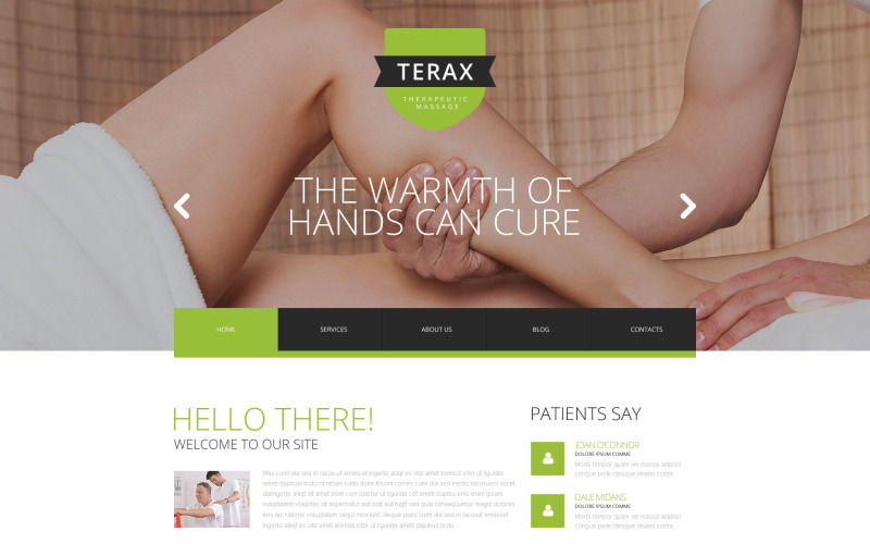 Modelo de site de massagem terapêutica
