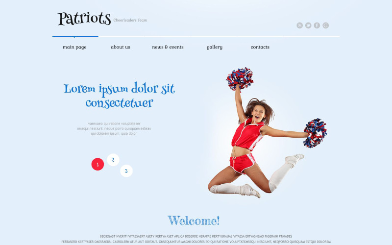 Responsives WordPress-Thema für Cheerleading