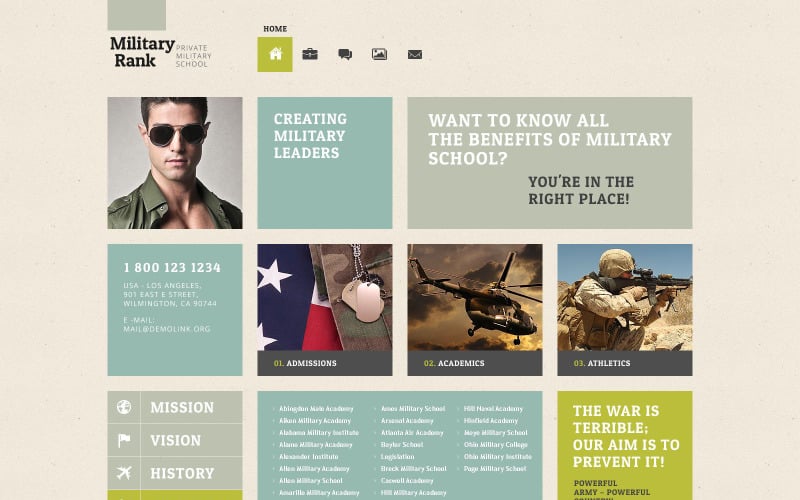 Rozwiązanie dla motywu WordPress dla szkoły wojskowej