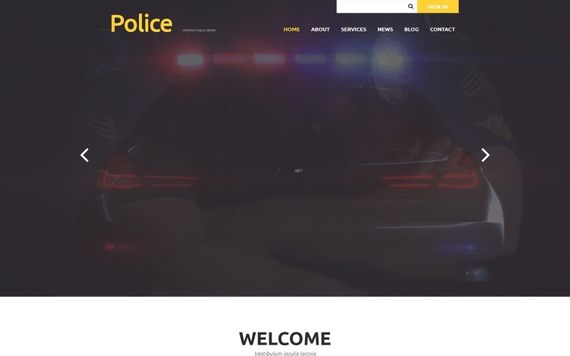 Шаблон Joomla для полицейского управления