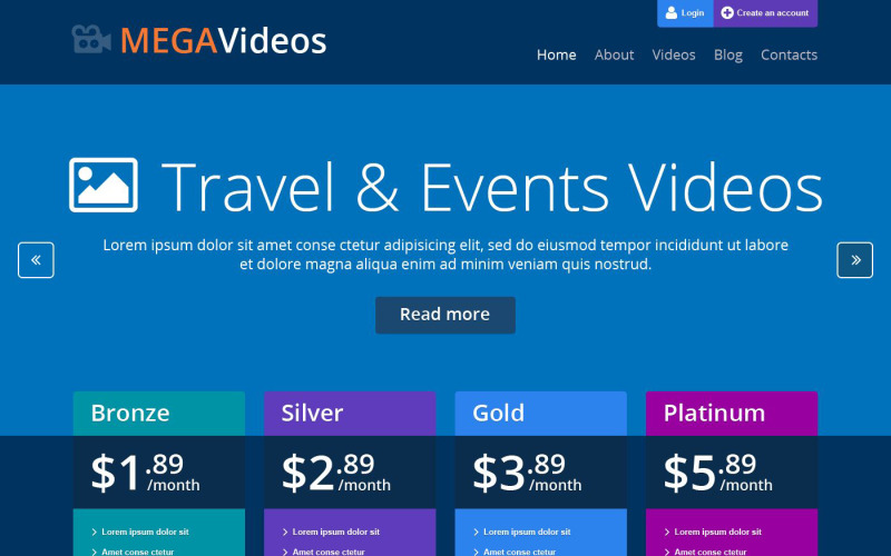 Tema de WordPress para servicios de video