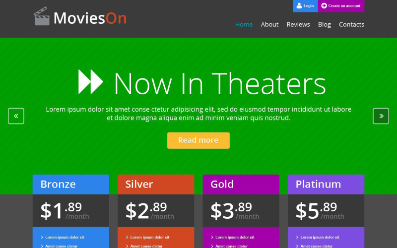 Thème WordPress de divertissement de film