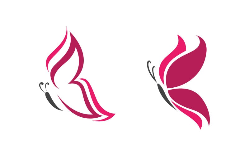 Butterfly Beauty Vector logo pictogram ontwerp sjabloon v.3