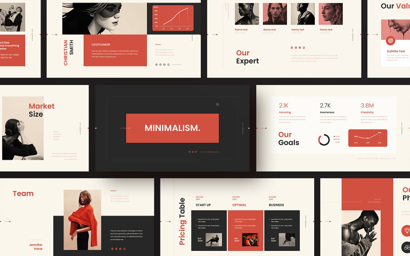 Modello di presentazione creativa minimale V2