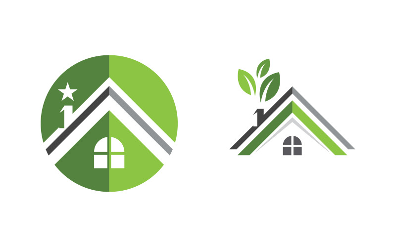Modello di logo icona concetto di proprietà della casa v.111