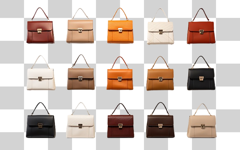 Bolsa com fundo transparente
