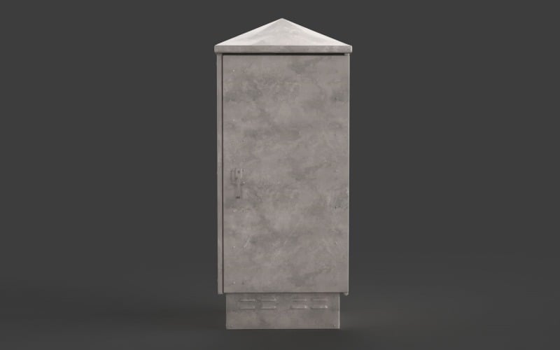 Elektromos doboz Lowpoly 3D modell