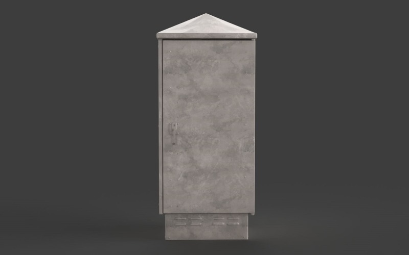 Modèle 3D Lowpoly de boîtier électrique