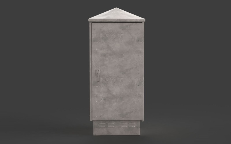 Nízkopolygonální 3D model elektrické krabice