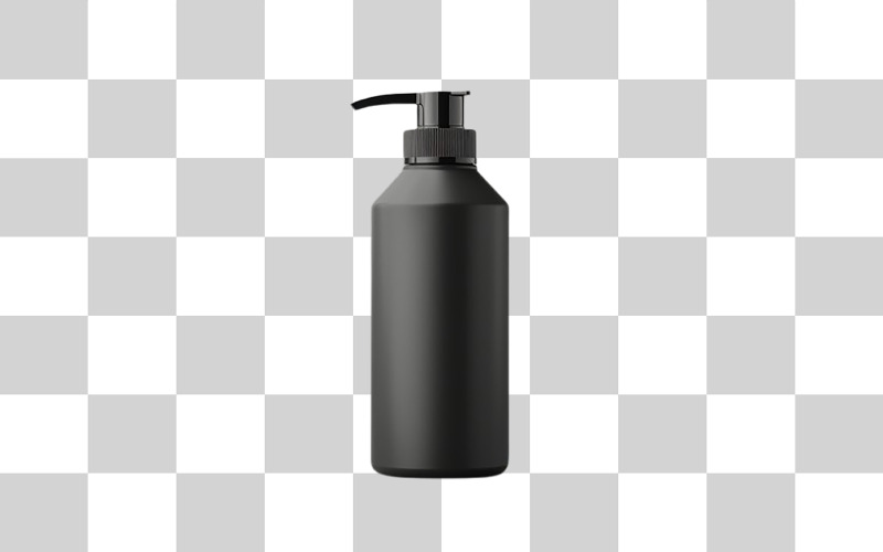 Zwarte spuitfles png-achtergrond