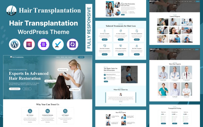 Haartransplantation und Haarentfernung WordPress Theme