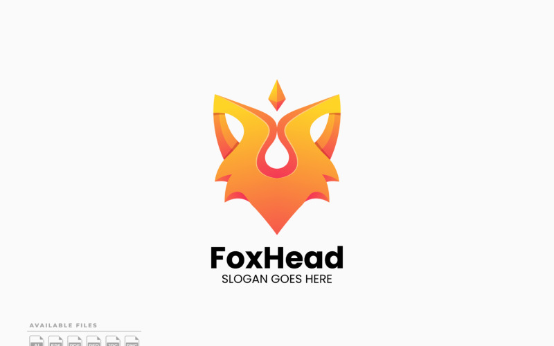 Logo s barevným přechodem lišky