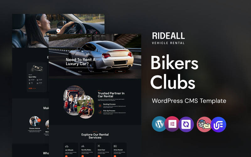 RideAll - 摩托车运动和摩托车俱乐部 WordPress Elementor 主题