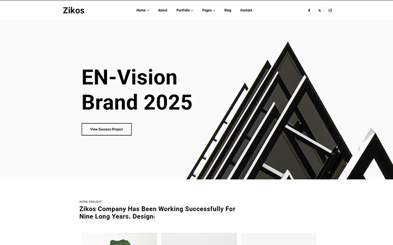 Zikos - Minimal & Protfolio WordPress šablona