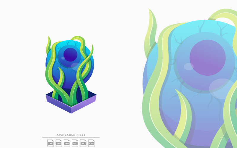 Иллюстрация красочного логотипа Nature Eye