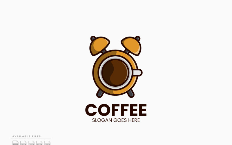 Koffietijd logo sjabloon vectorontwerp