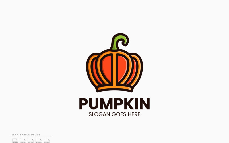 Kroon Pompoen Logo Sjabloon Vector Ontwerp