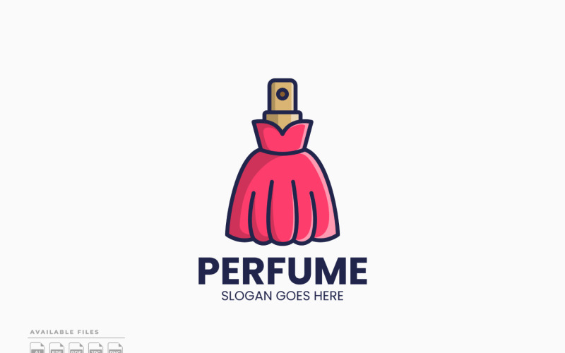 Modèle de logo de parfum pour fille, conception vectorielle