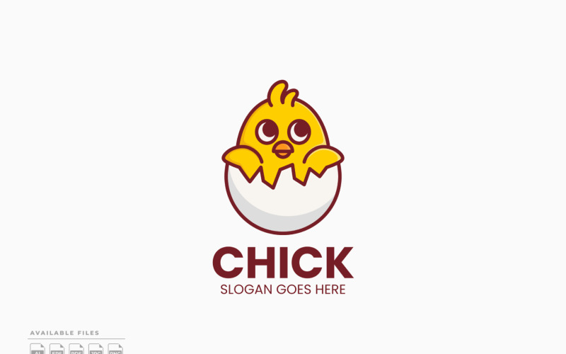Modello di logo del pulcino - Design vettoriale