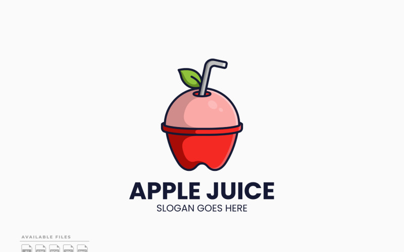 Modello di logo del succo di mela - Design vettoriale