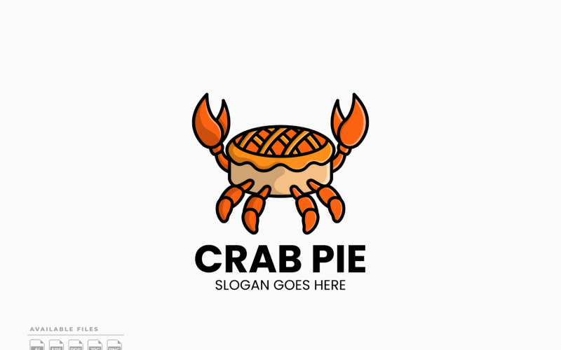 Modello di logo per torta di granchio - Design vettoriale
