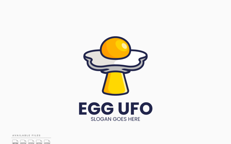 Návrh šablony vektoru loga UFO s vejcem