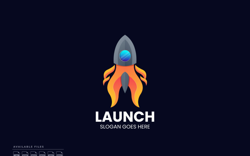 Rocket-Logo mit buntem Farbverlauf #525800 - TemplateMonster